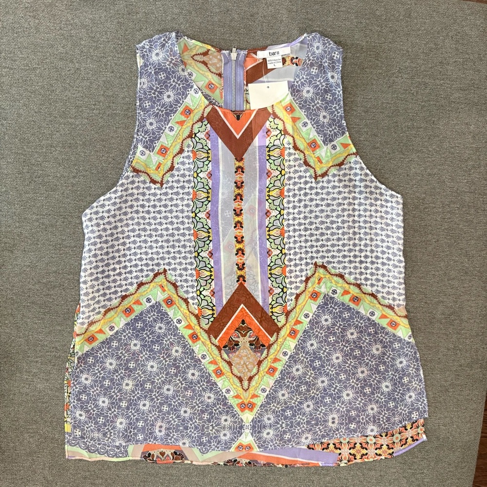 NWT Bar III Colorful Geometric Women's Top